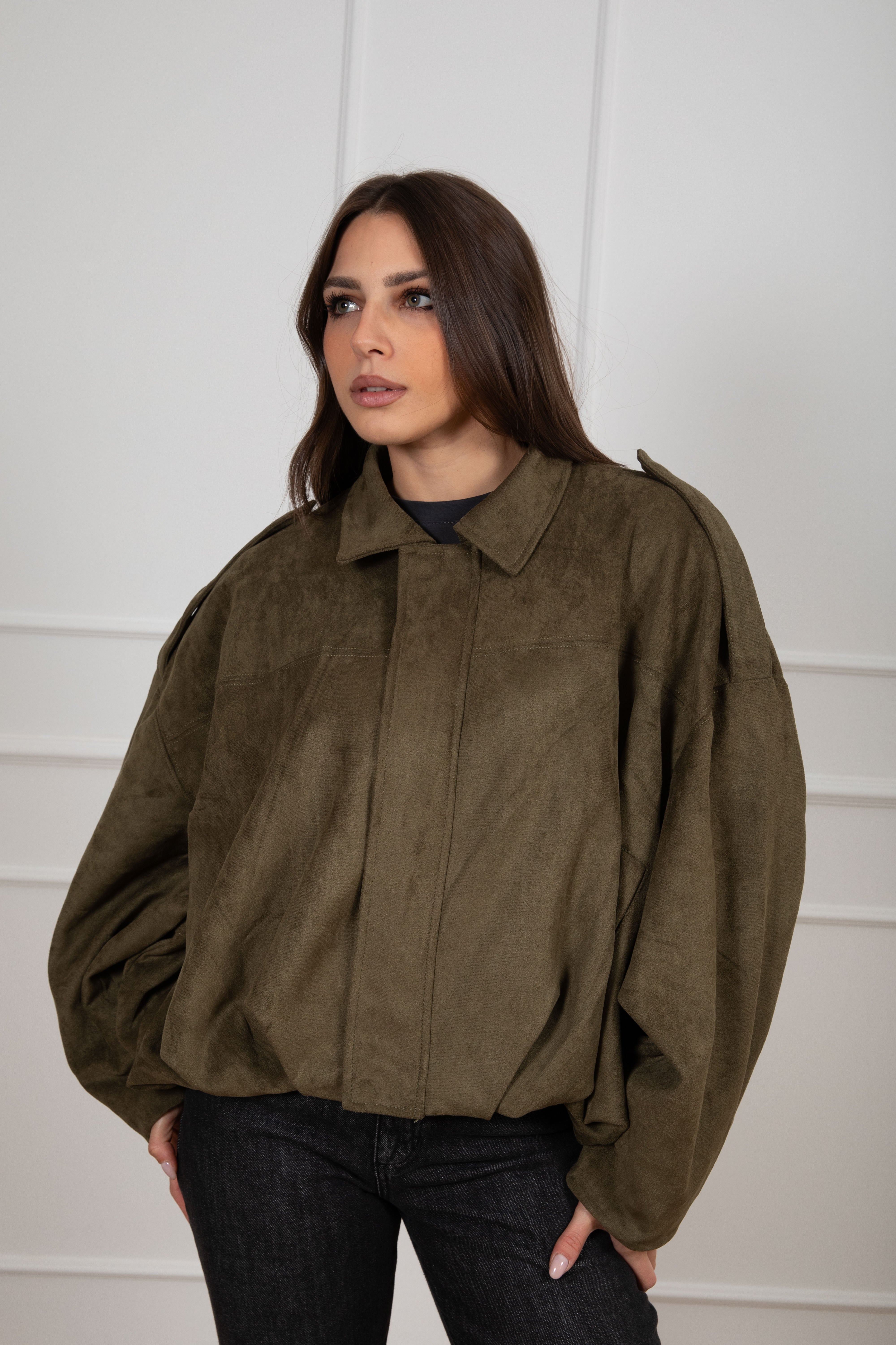 Bomber in eco-camoscio Susy Mix