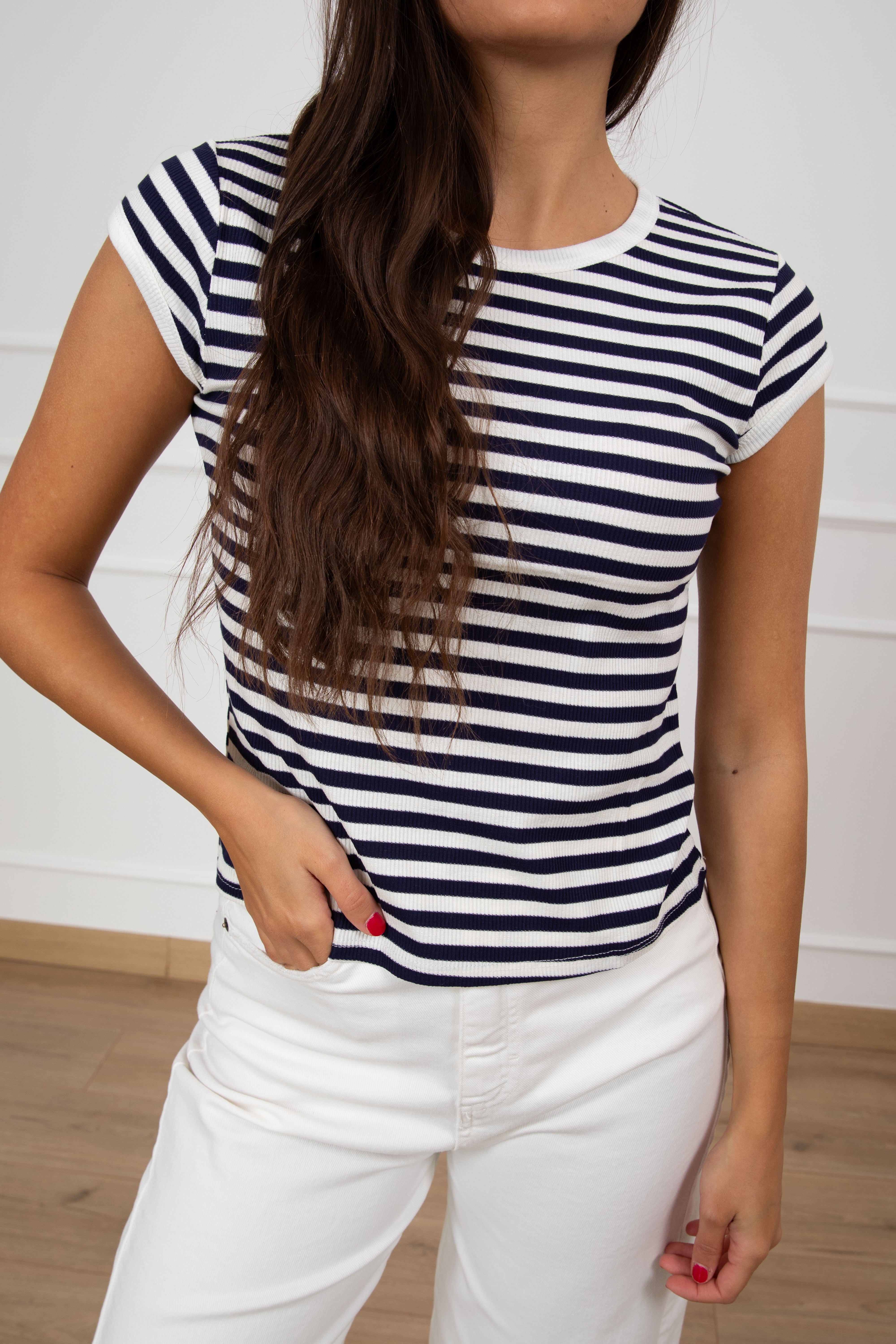 T-shirt in viscosa a righe Tensione IN