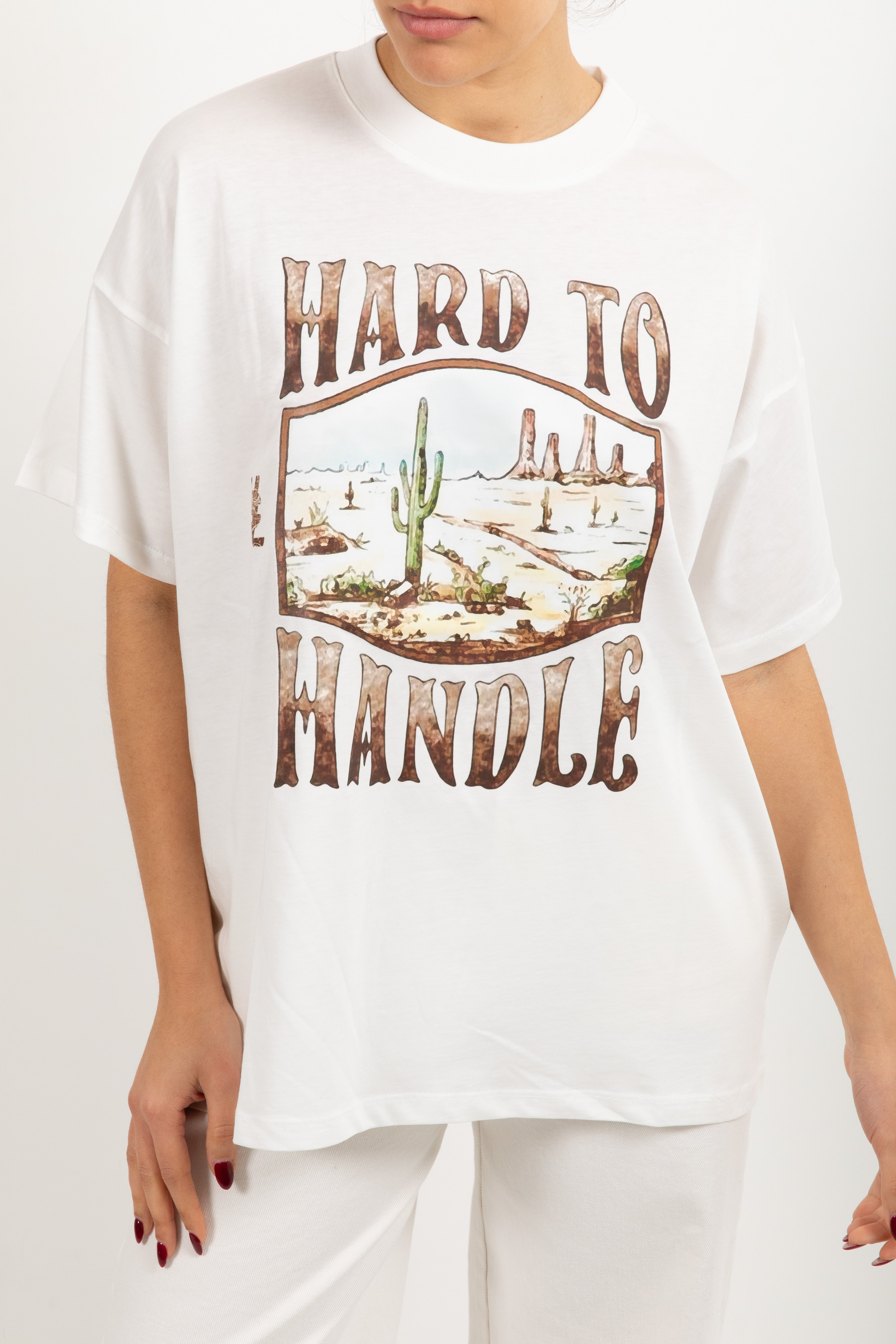 T-shirt over-size "Hard to handle" ViCOLO