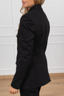Tailleur gessato punto milano giacca doppio-petto e pantalone gamba dritta ViCOLO