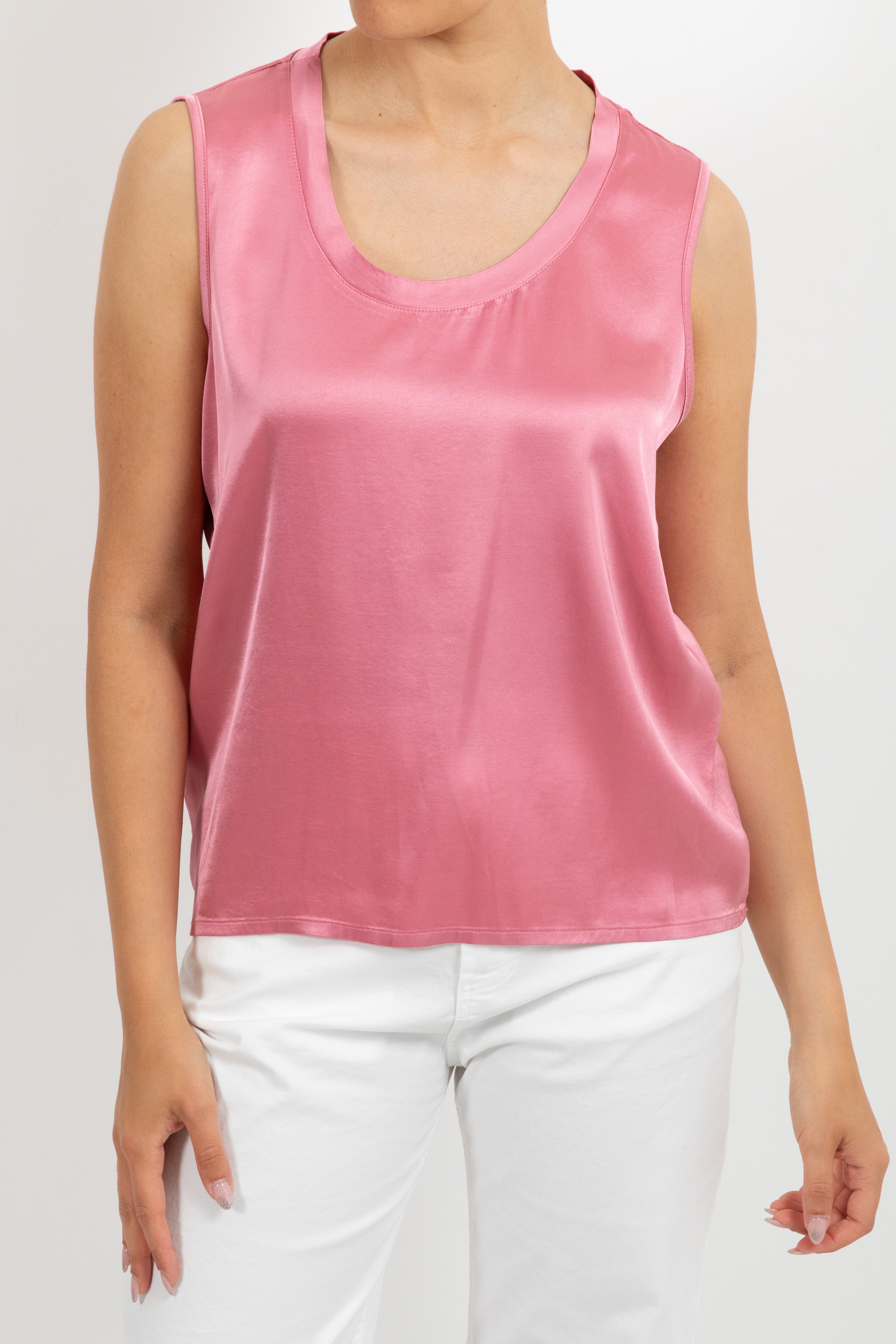 Blusa smanicata in viscosa ViCOLO
