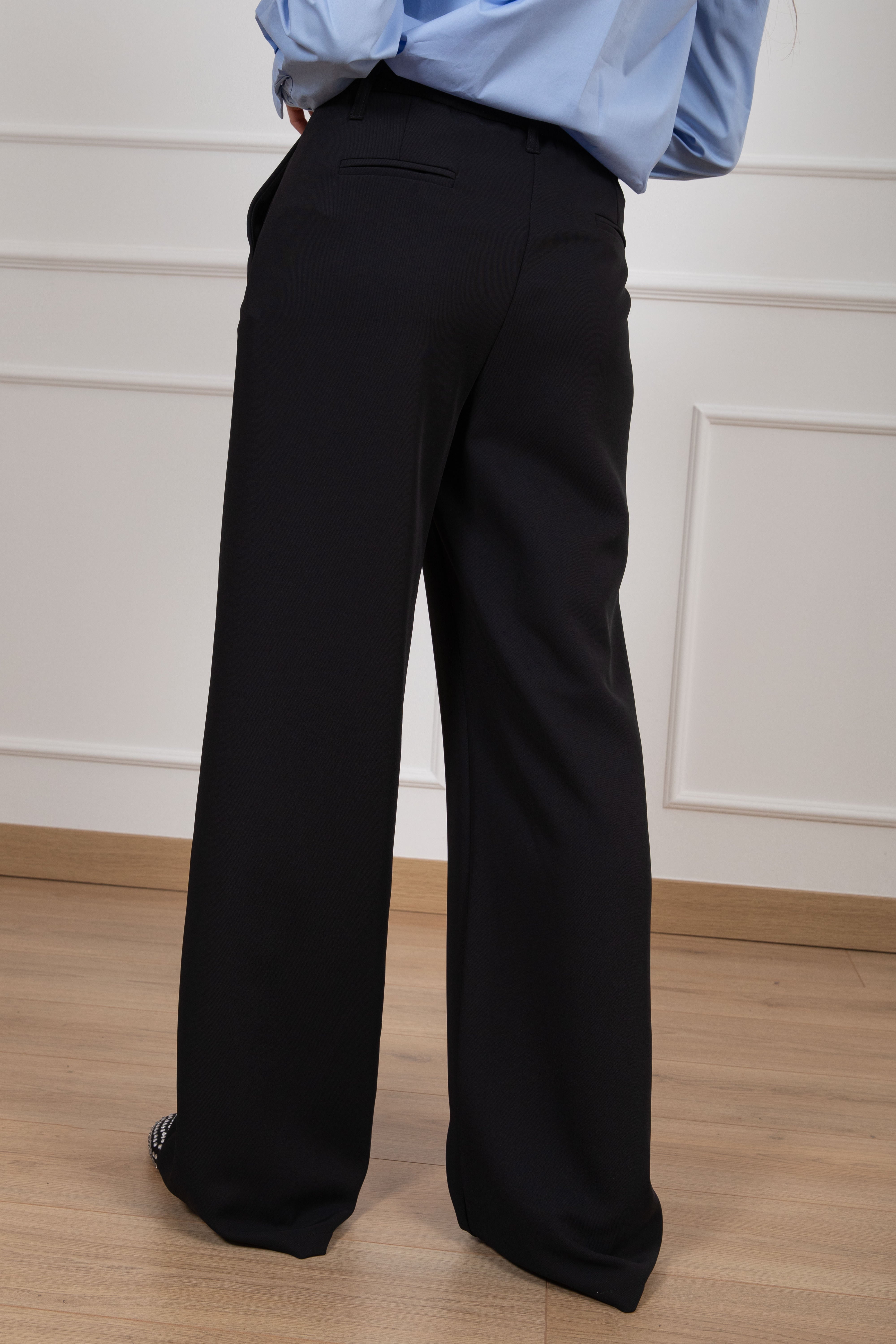 Pantalone gamba larga tessuto fluido con elastico sul retro Susy Mix