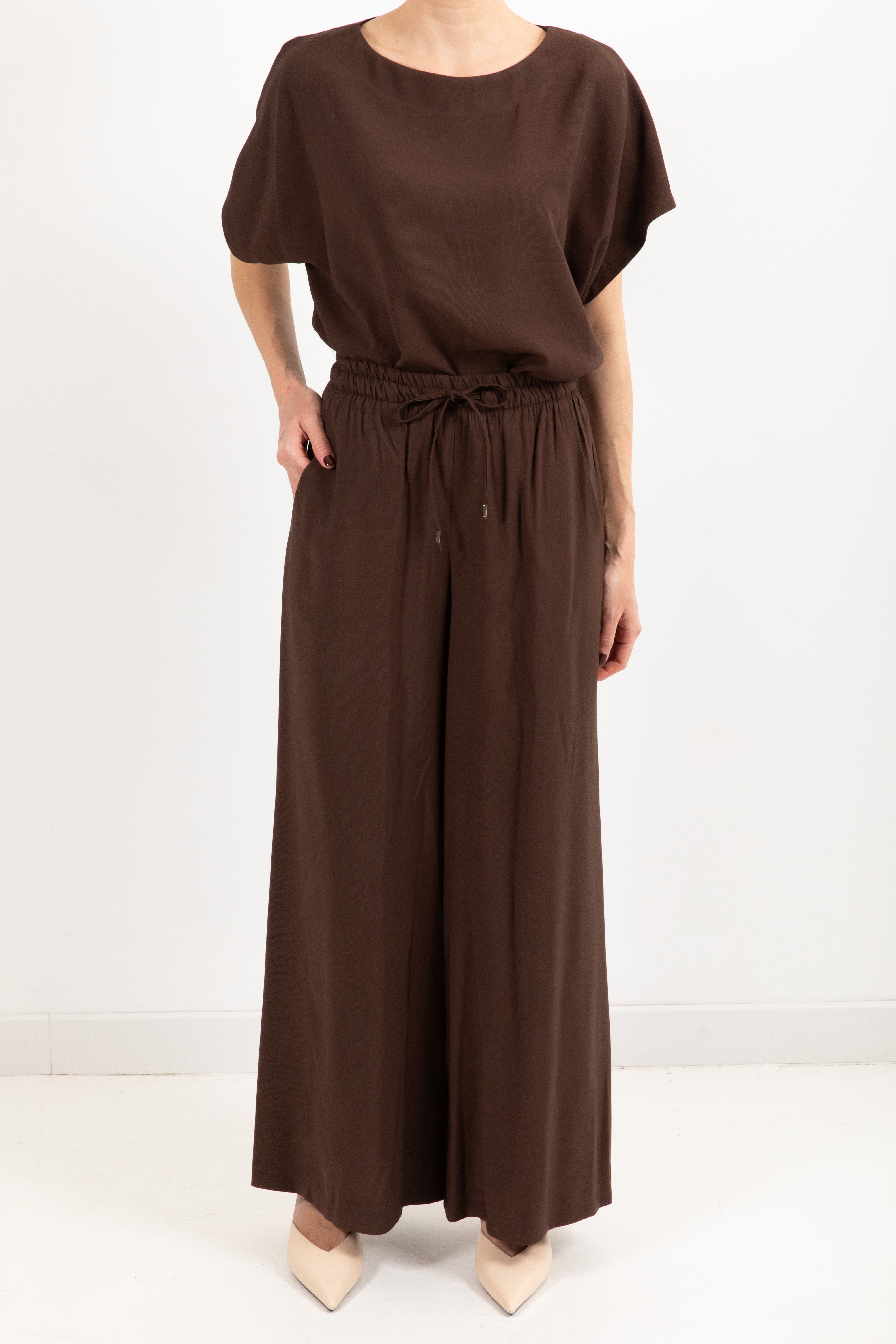 Coordinato blusa e pantalone con elastico Tensione IN