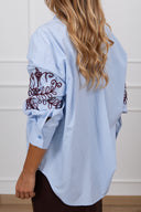 Camicia over-size con ricami Tensione IN