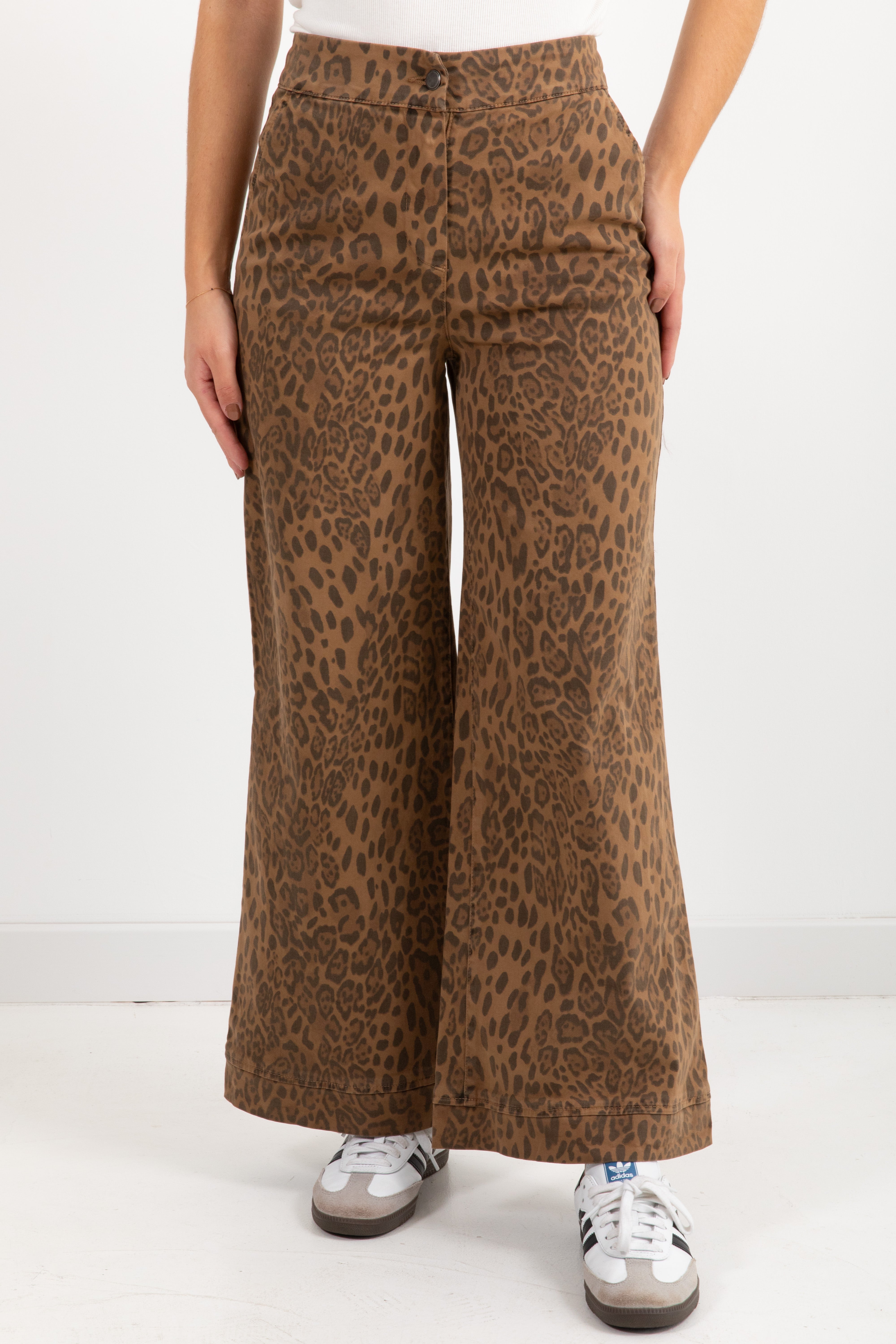 Pantalone gamba ampia animalier Susy Mix