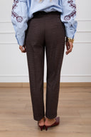 Pantalone micro-check con baschina ViCOLO