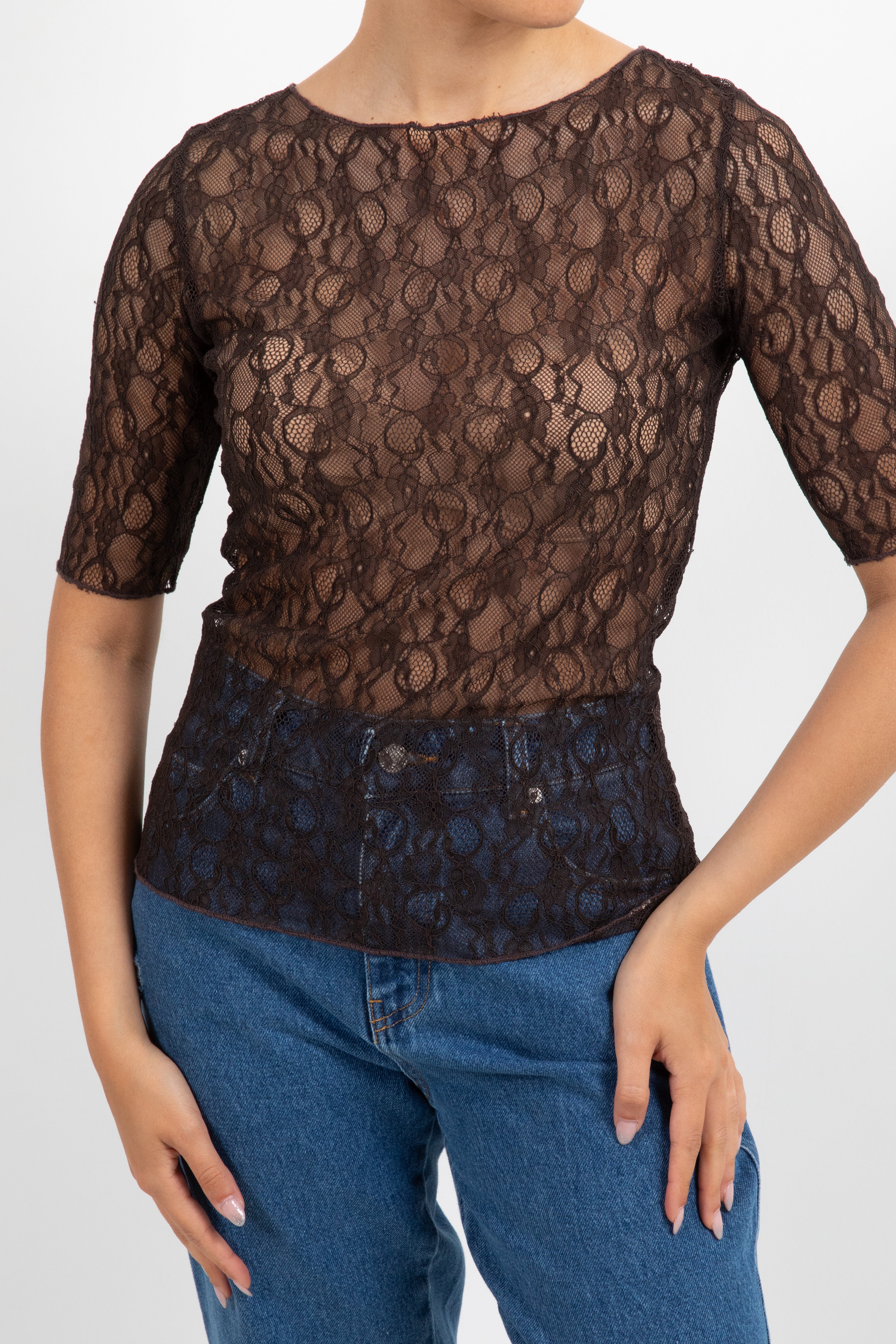 T-shirt in pizzo Susy Mix