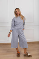 Bermudone garzato in felpa variante grigio Haveone