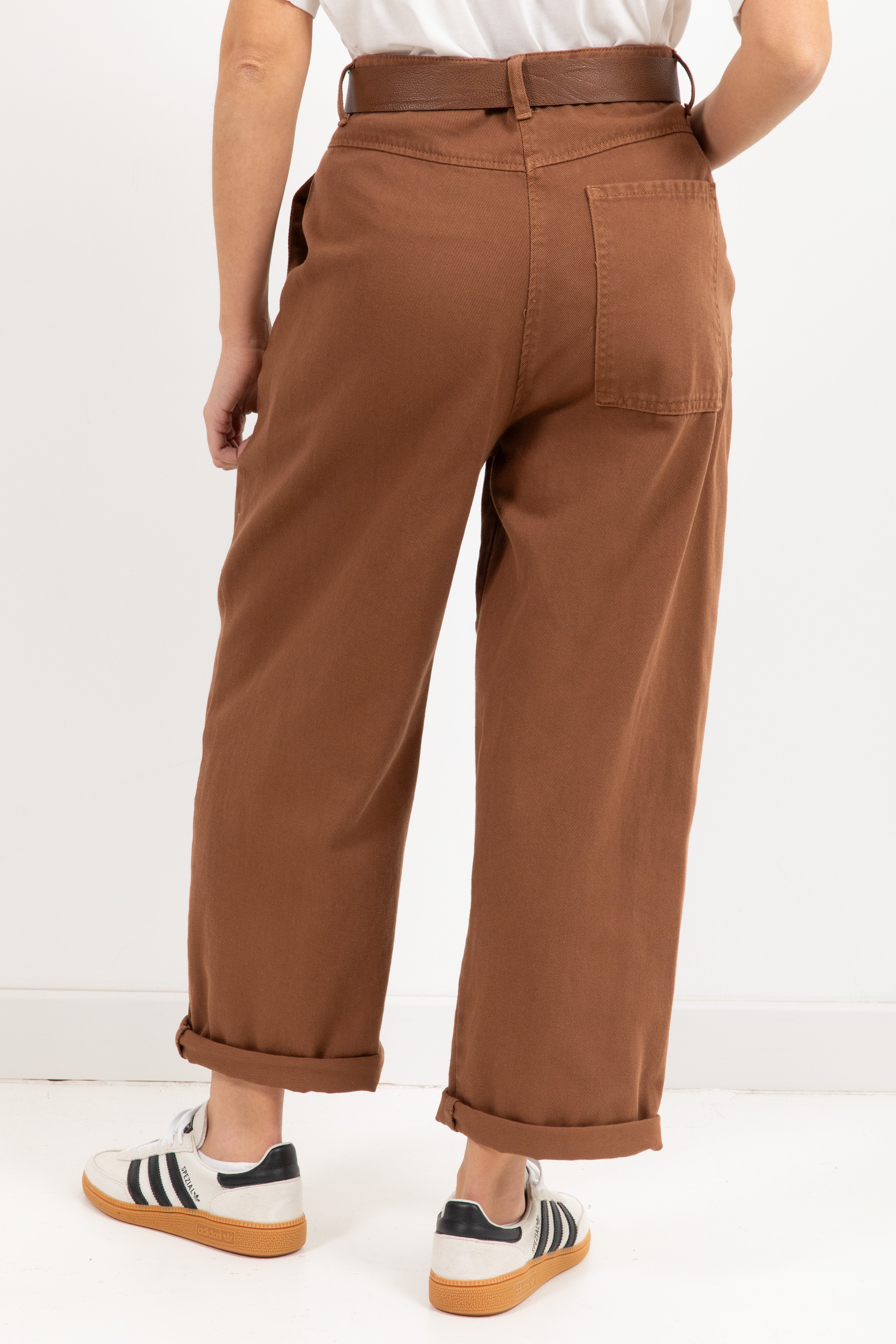 Pantalone baggy-fit in gabardina Dixie