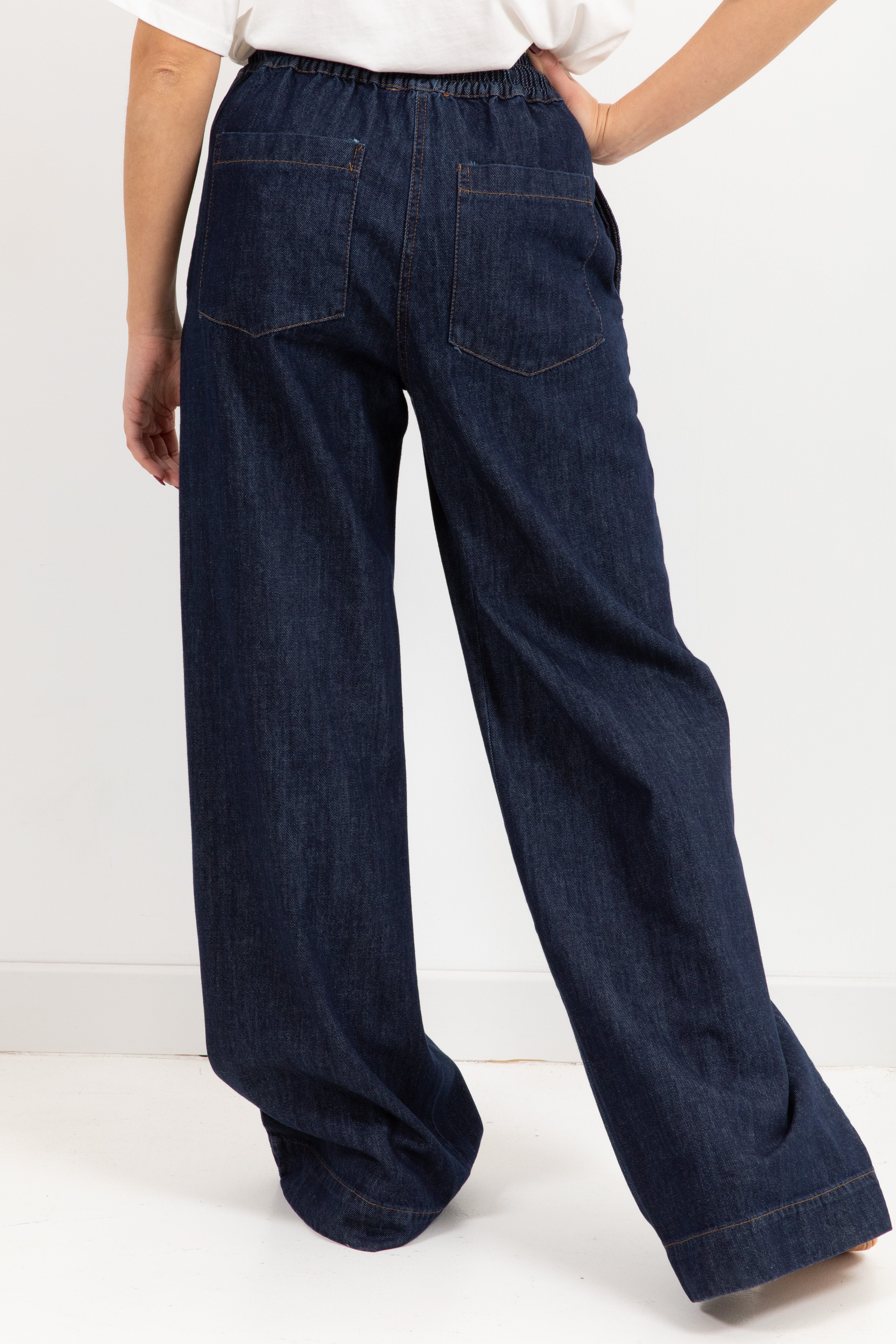 Jeans a palazzo con coulisse ed elastico Dixie