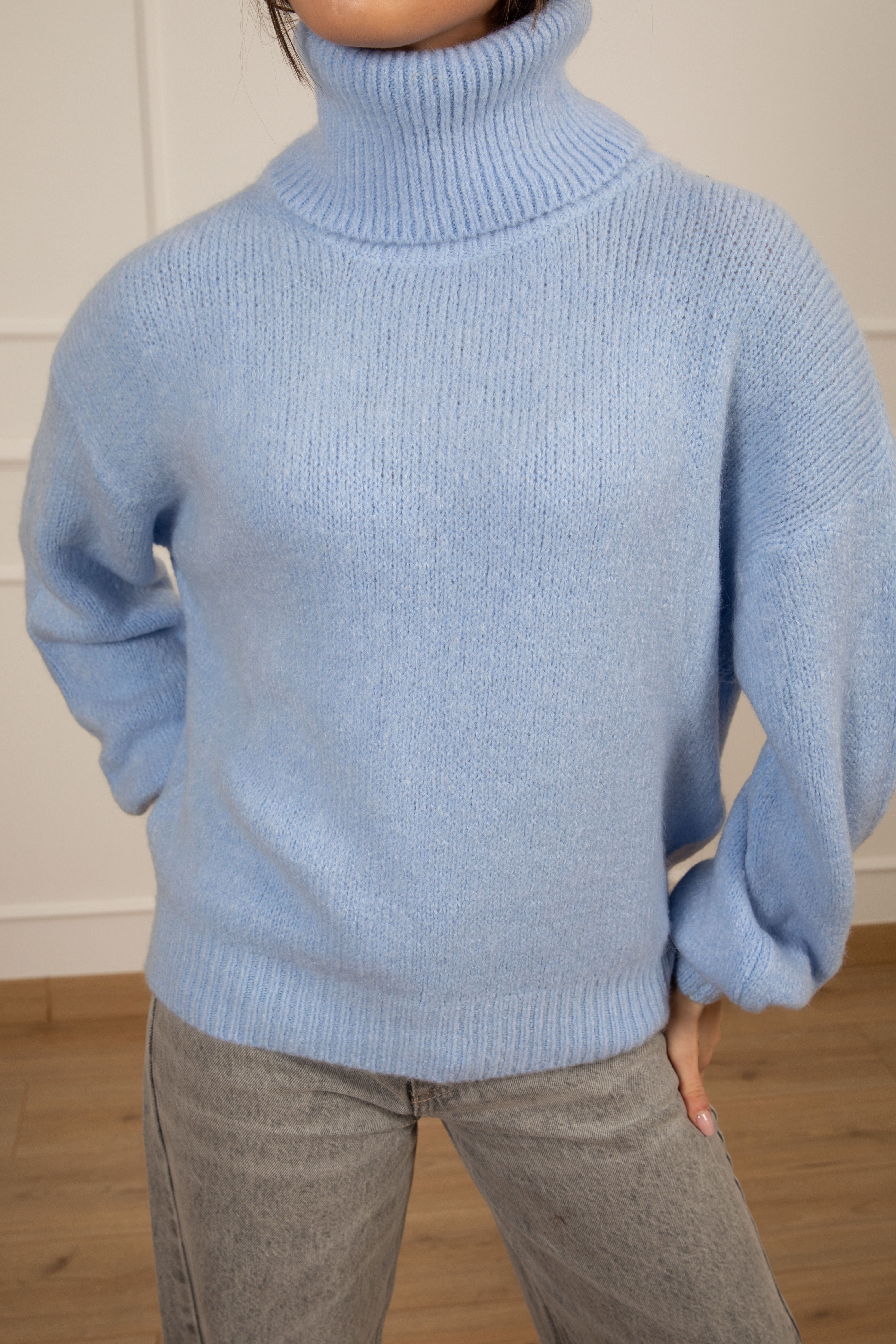 Pull a collo alto in lana e alpaca Susy Mix