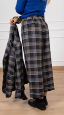 Pantalone 3/4 check bluette Tensione IN
