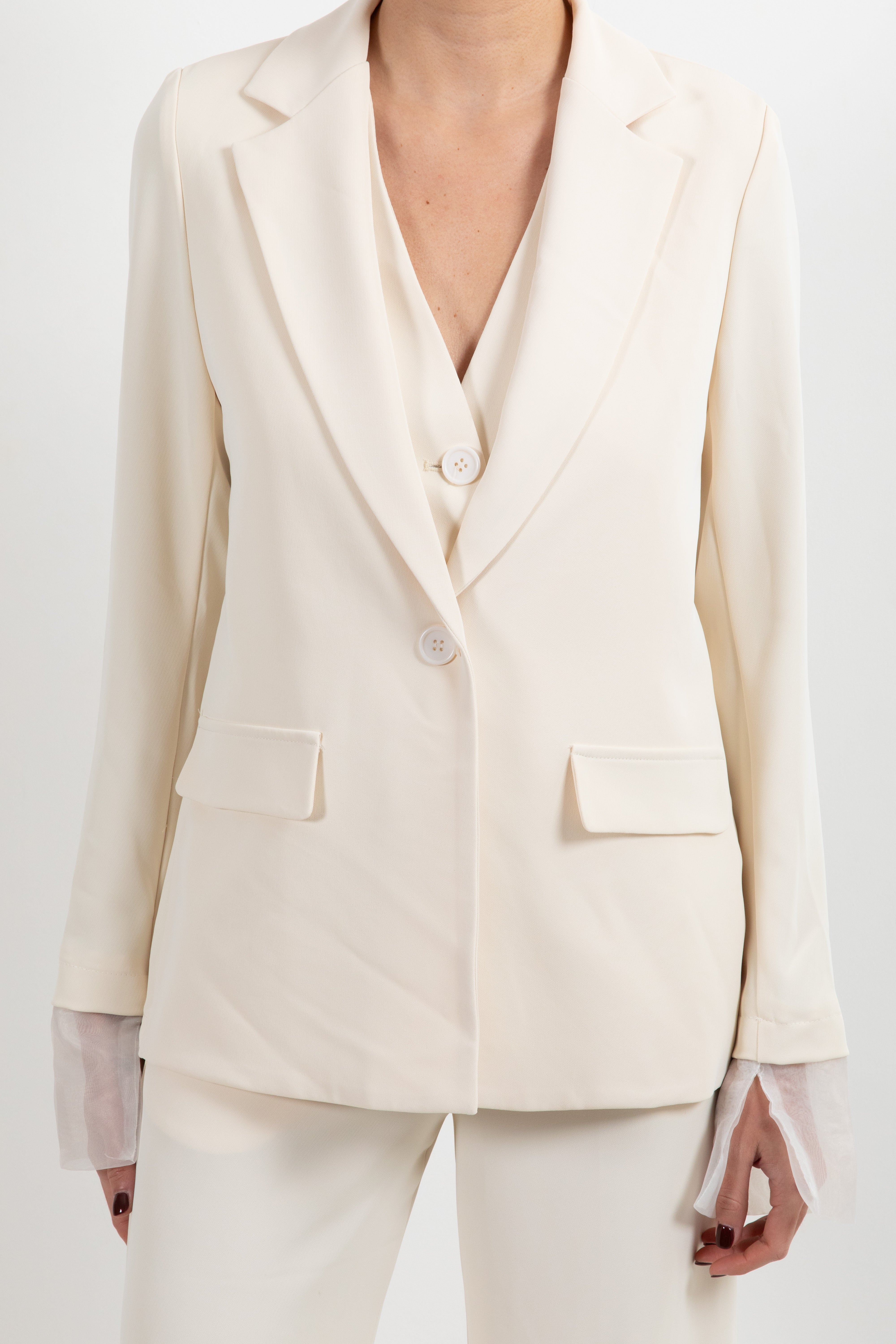 Giacca con inserto in organza Susy Mix