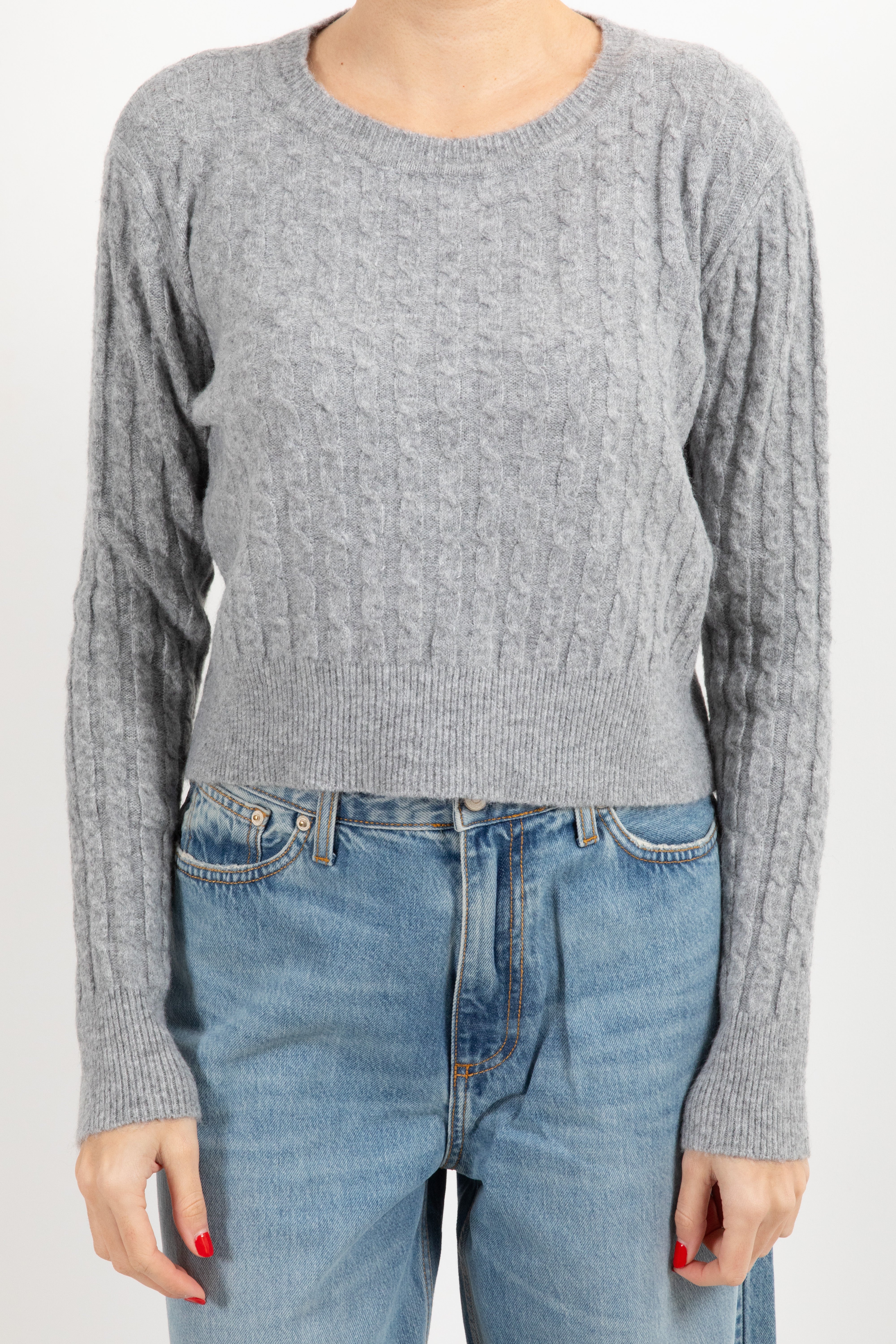 Pull girocollo trecce piatte Susy Mix