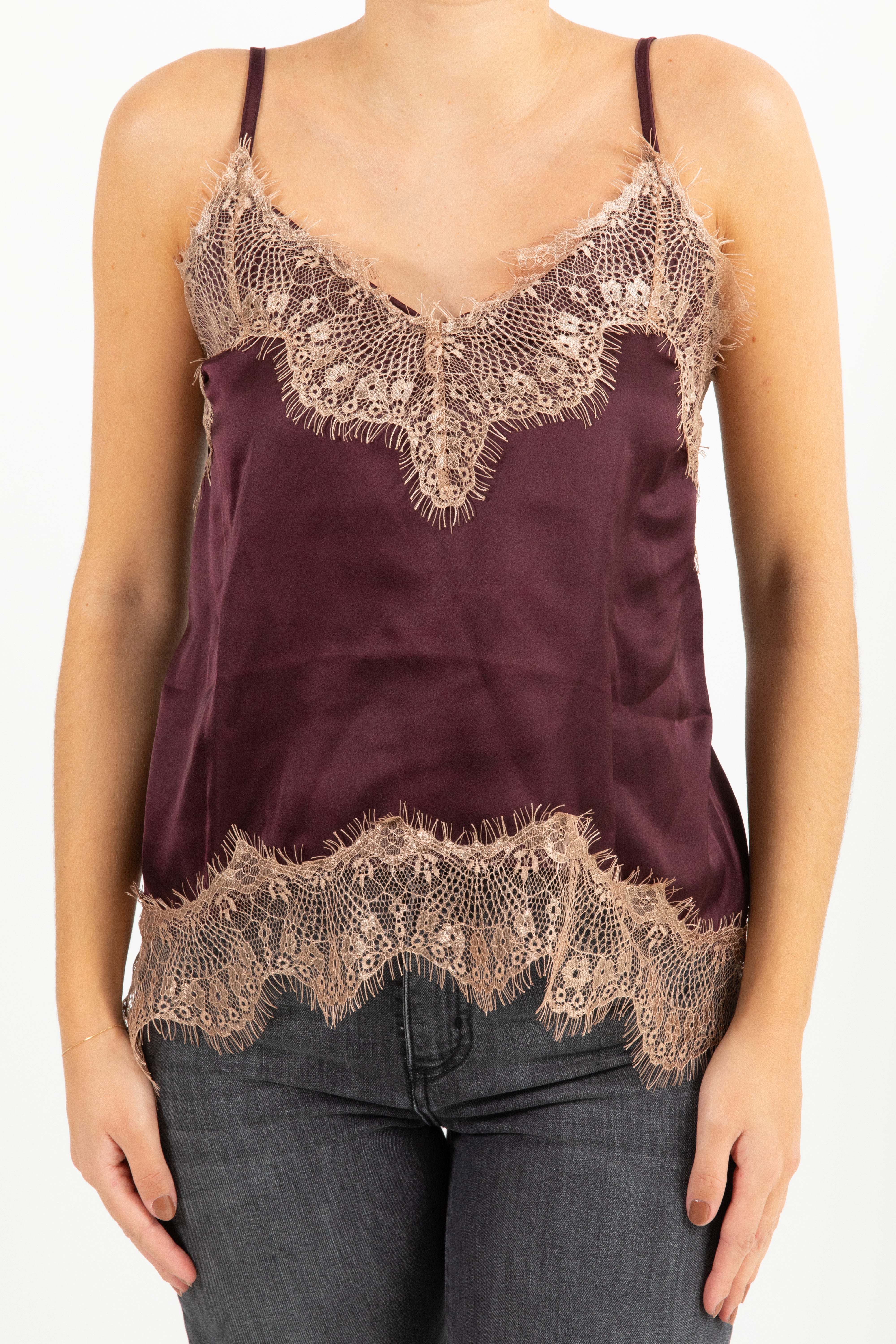 Top in viscosa con pizzo Susy Mix