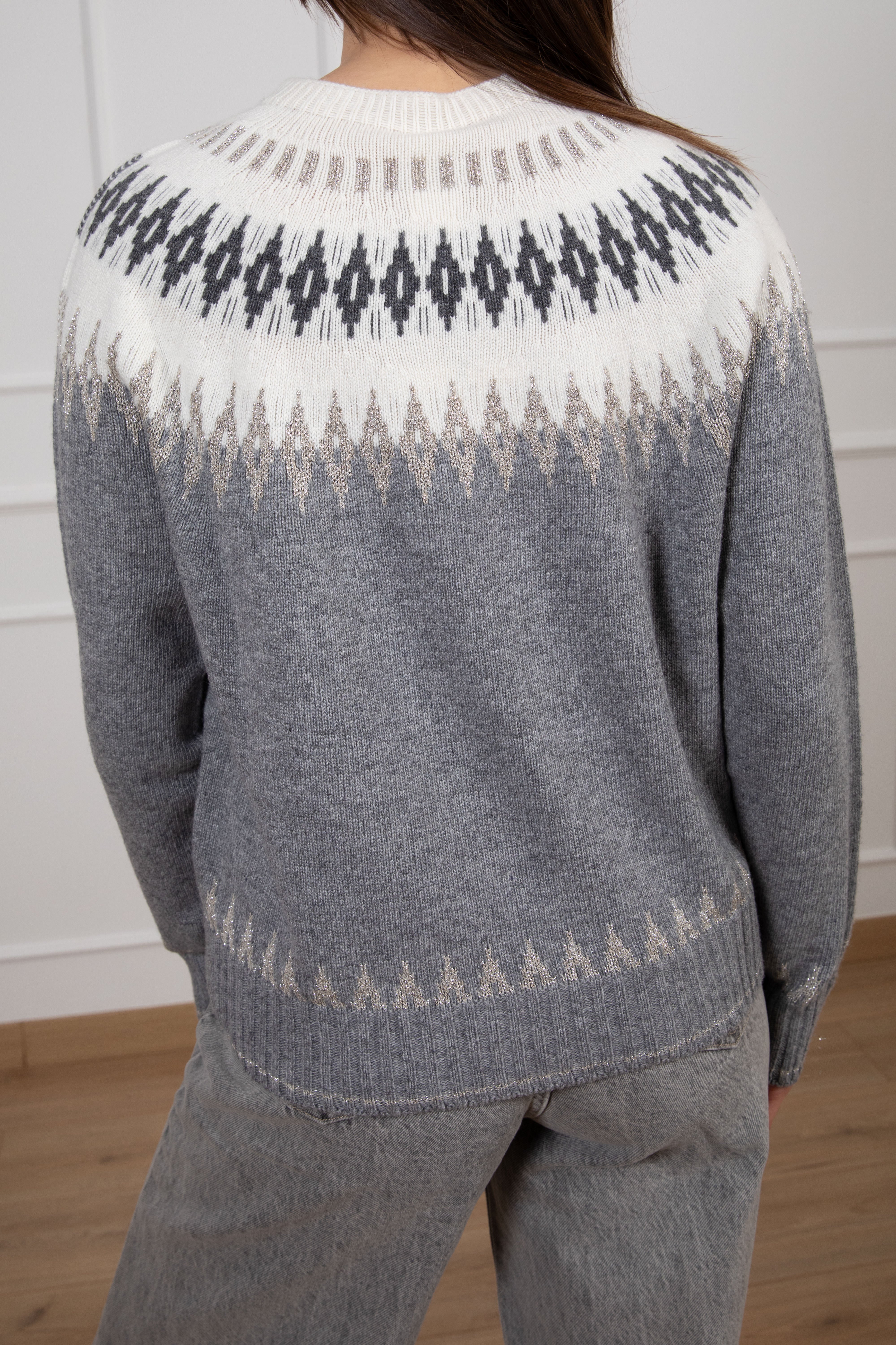 Pull motivo rombi con filo lurex Tensione IN