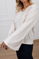 T-shirt scatoletta con manica svasata Haveone