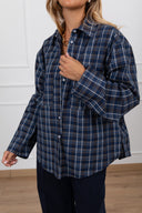 Camicia over-size check variante blu Haveone