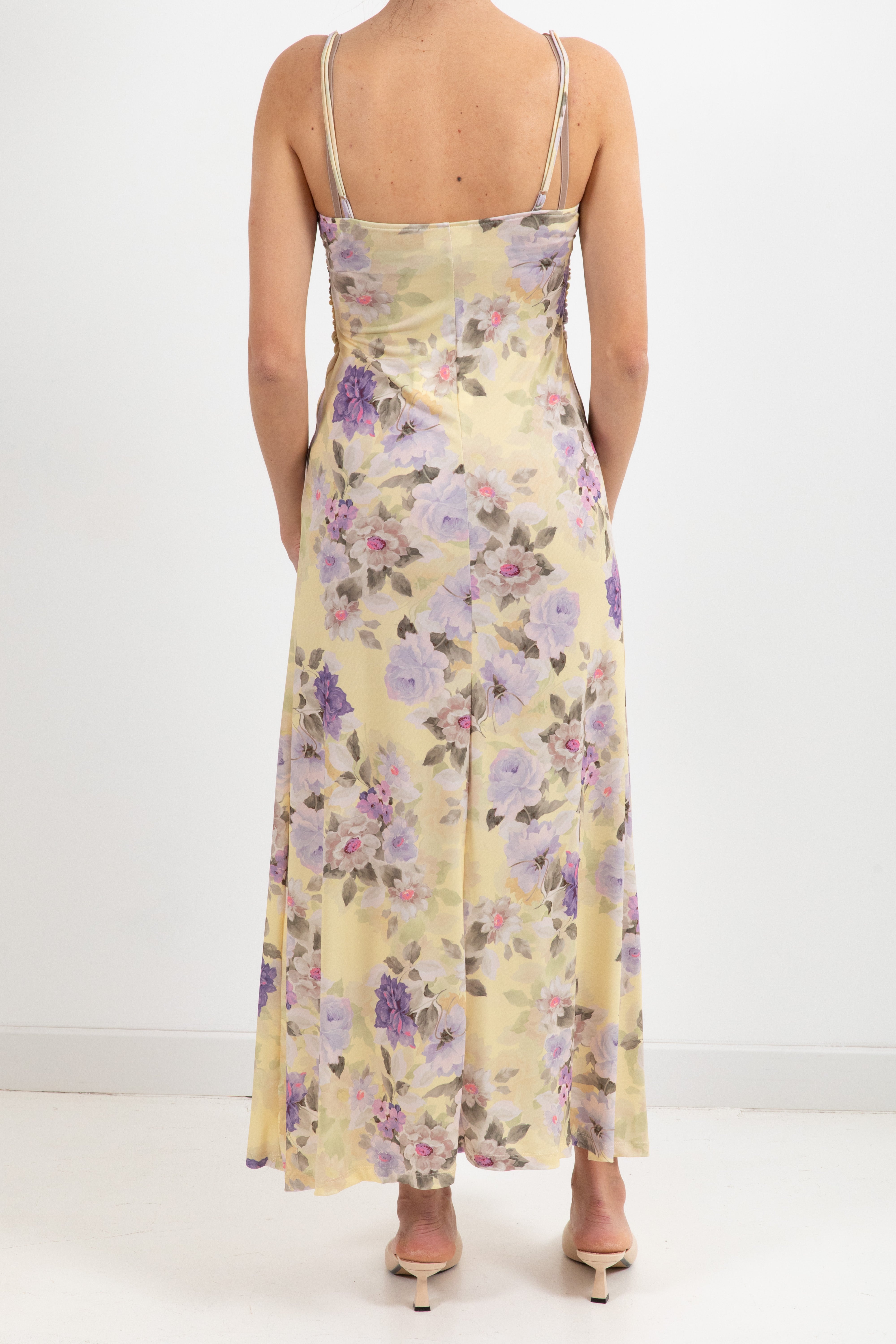 Slip dress fantasia fiore lilla ViCOLO