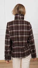Camicia check con collo anello e applicazioni sui polsini Tensione IN