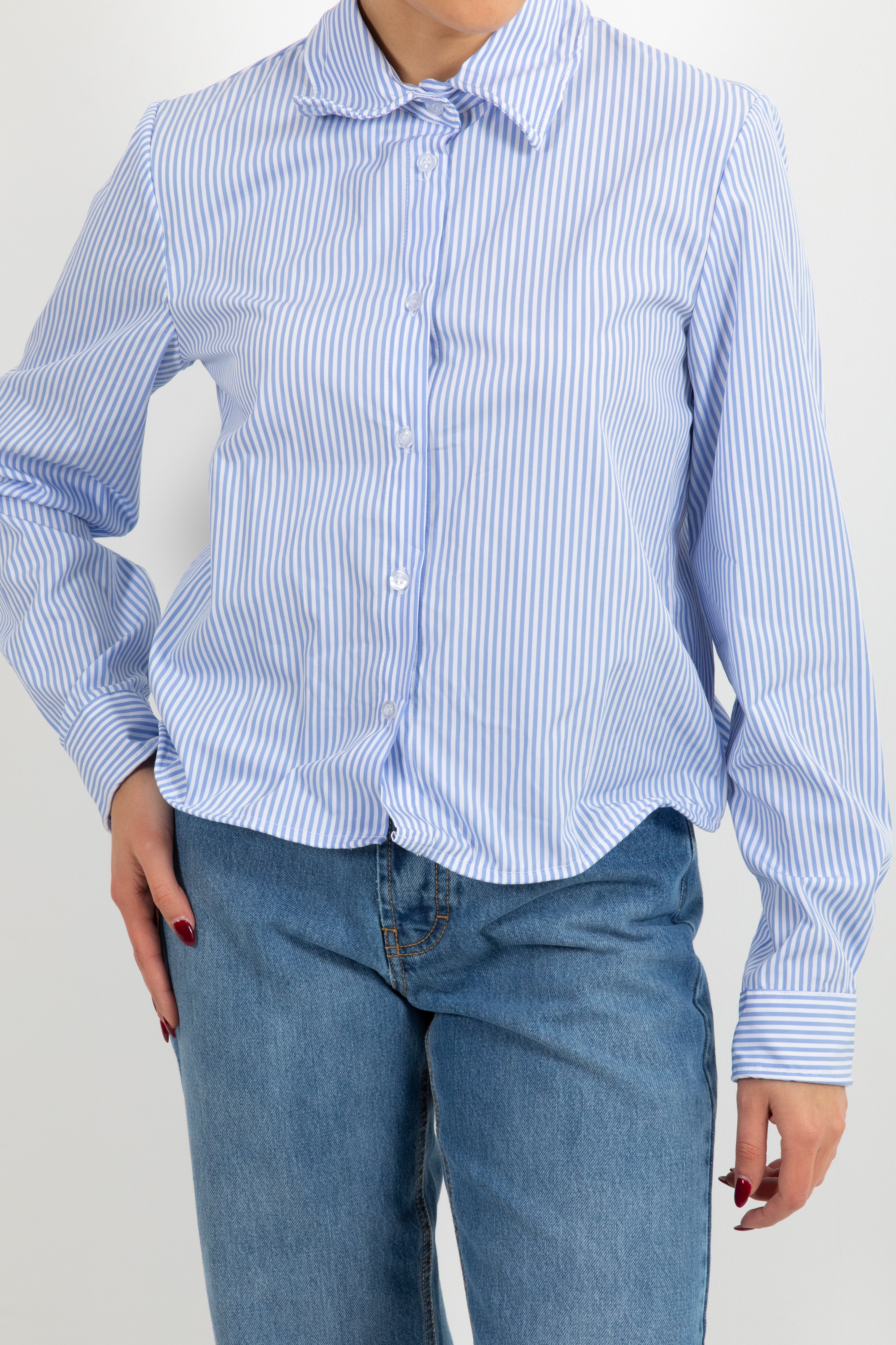 Camicia bacchettata con dettagli modellabili ViCOLO