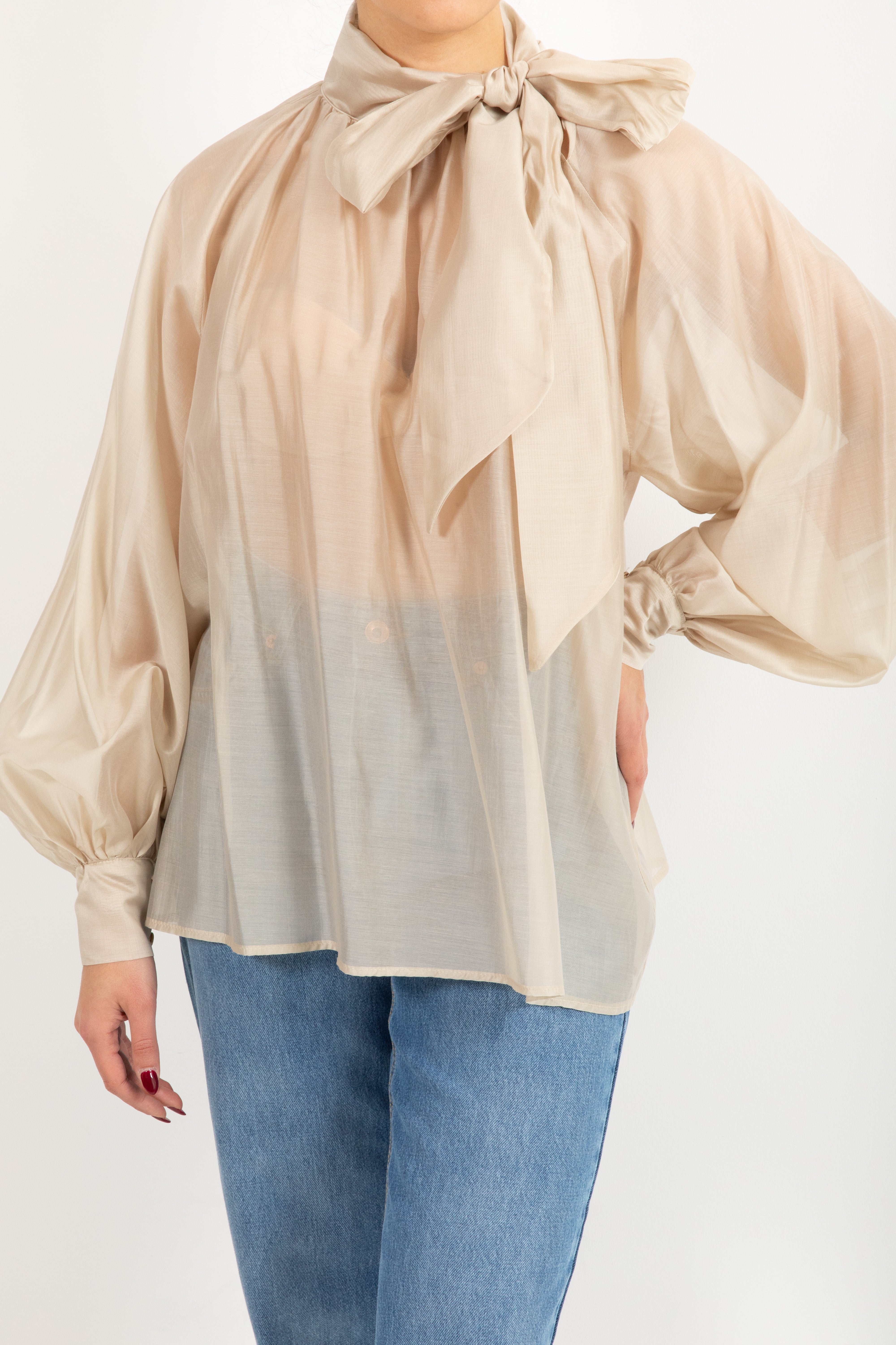 Blusa lyocell con fiocco ViCOLO