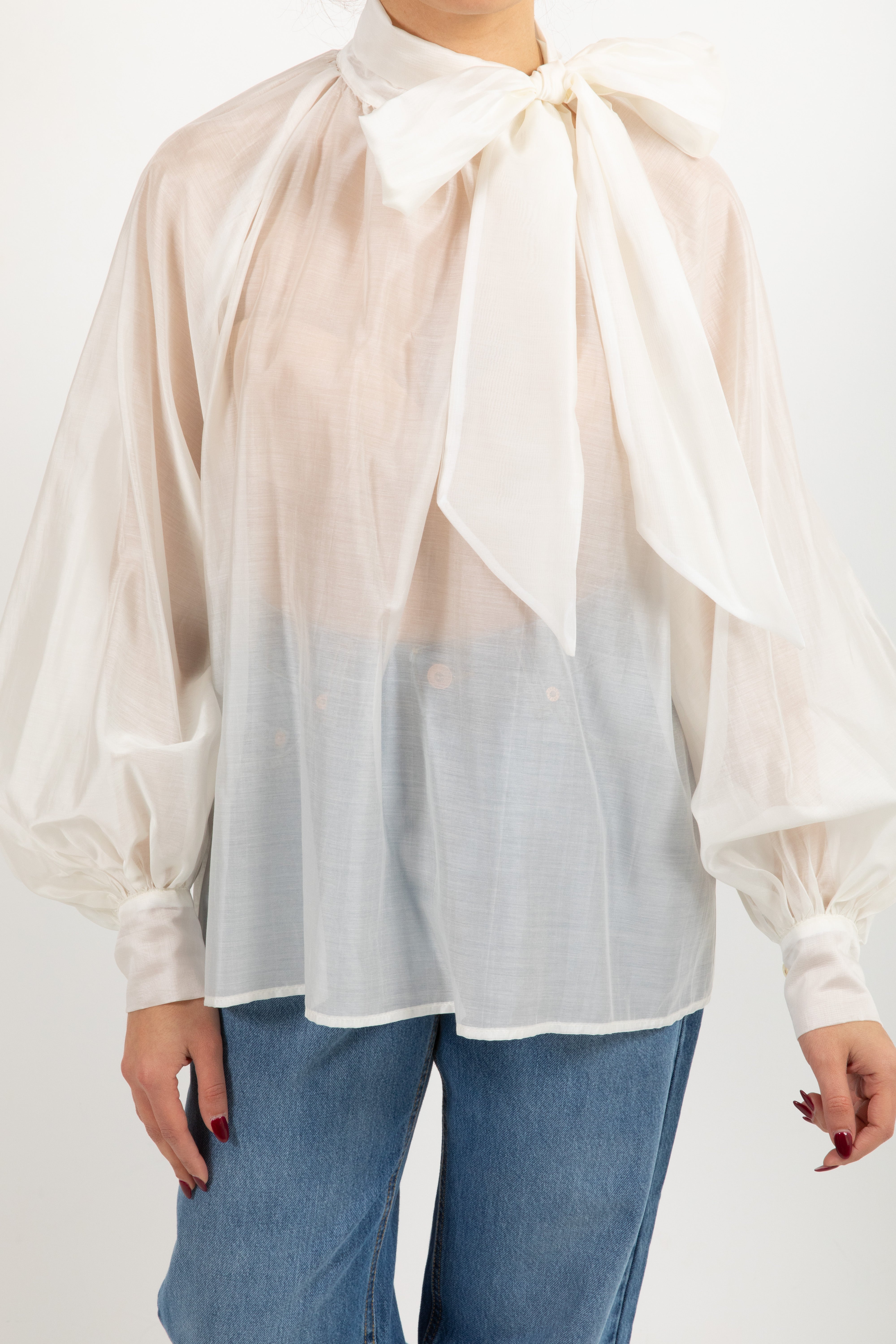 Blusa lyocell con fiocco ViCOLO