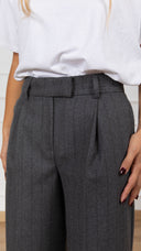 Pantalone 3/4 gessato in flanella variante grigio Tensione IN
