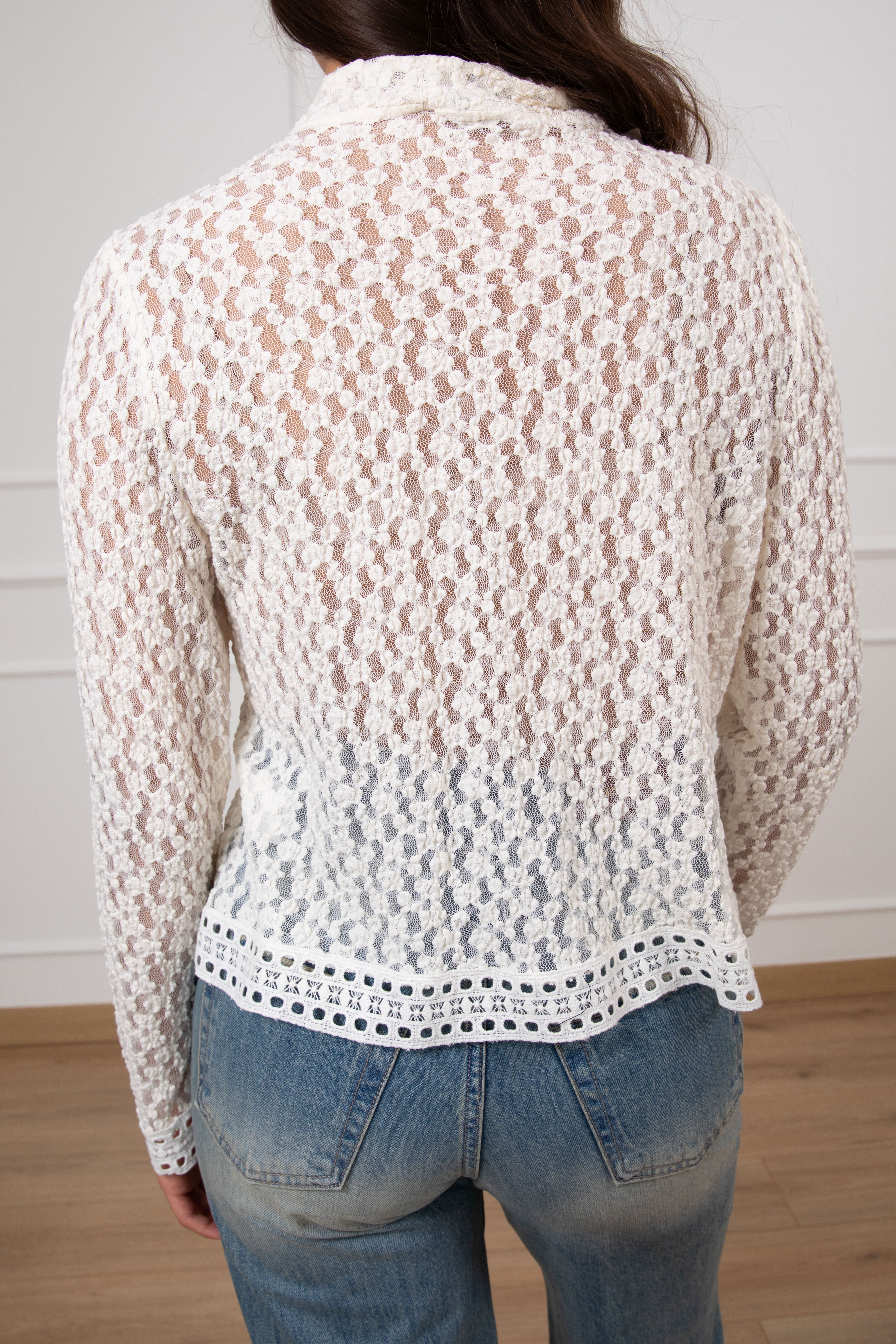 Camicia in pizzo con alamari Susy Mix