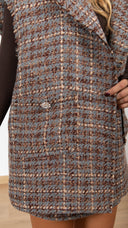Gilet tweed azzurro Susy Mix