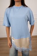 T-shirt con inserto lingerie a contrasto Motel