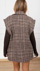 Gilet tweed azzurro Susy Mix
