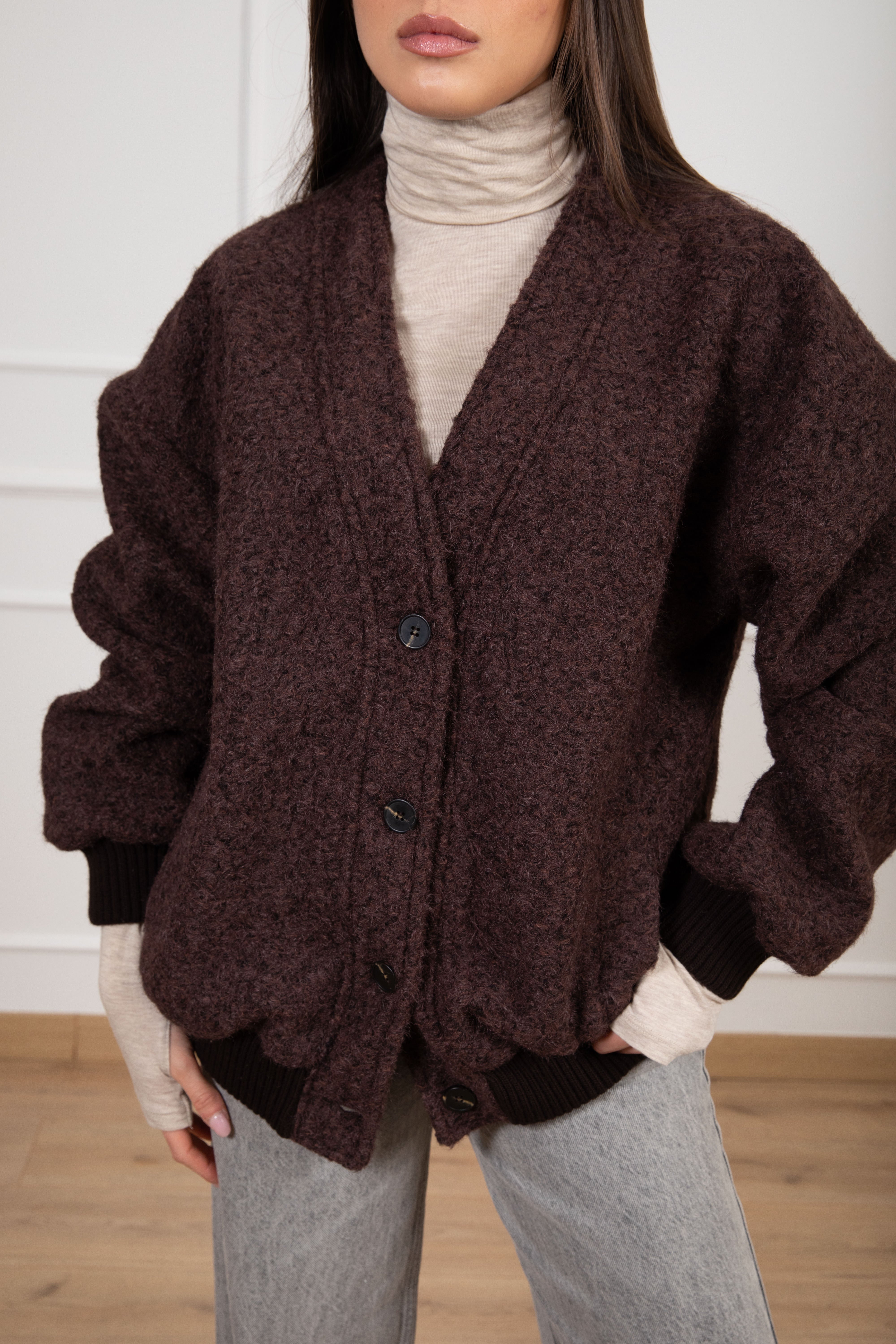 Bomber bouclè Tensione IN