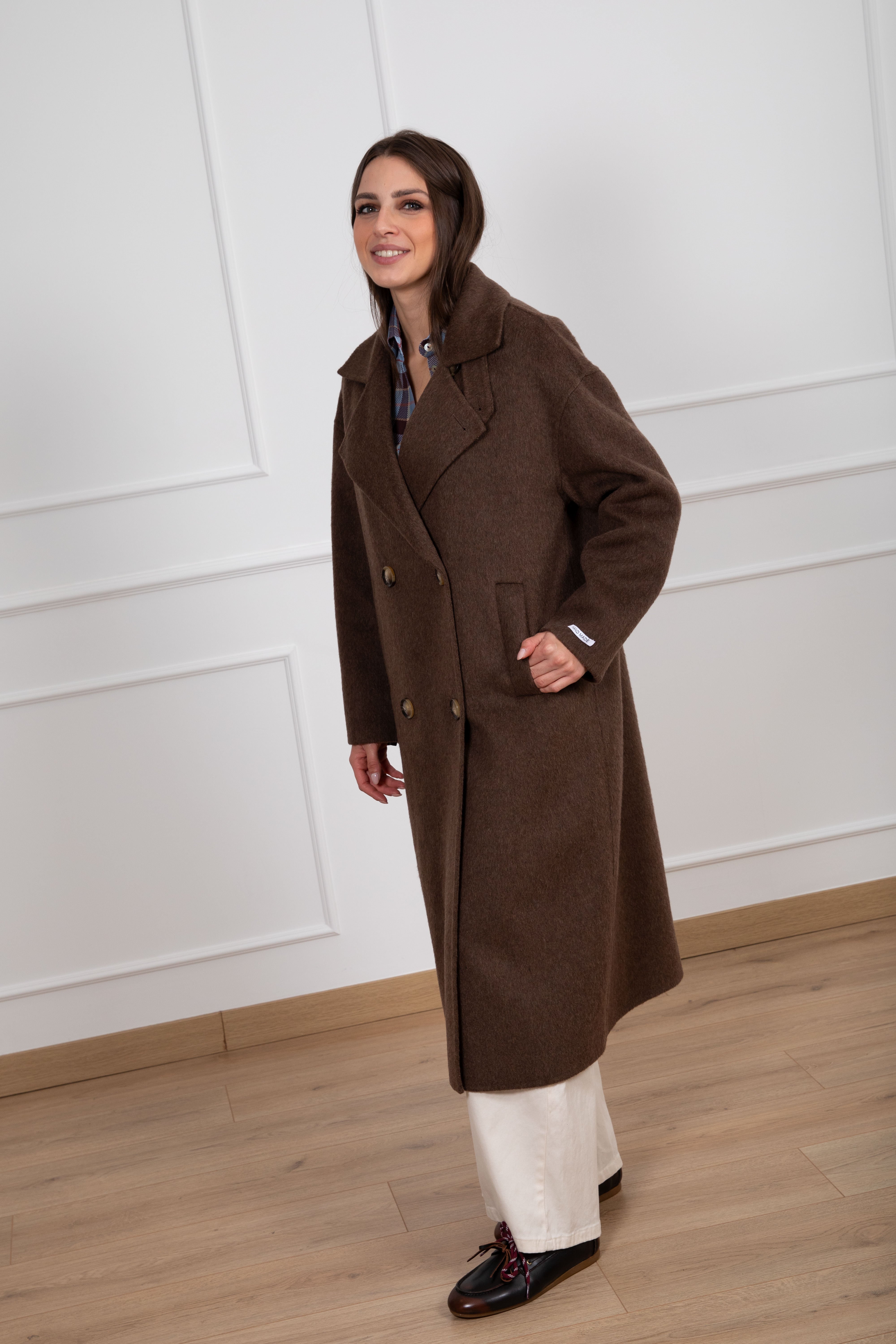 Cappotto lungo handmade 4 bottoni Dixie