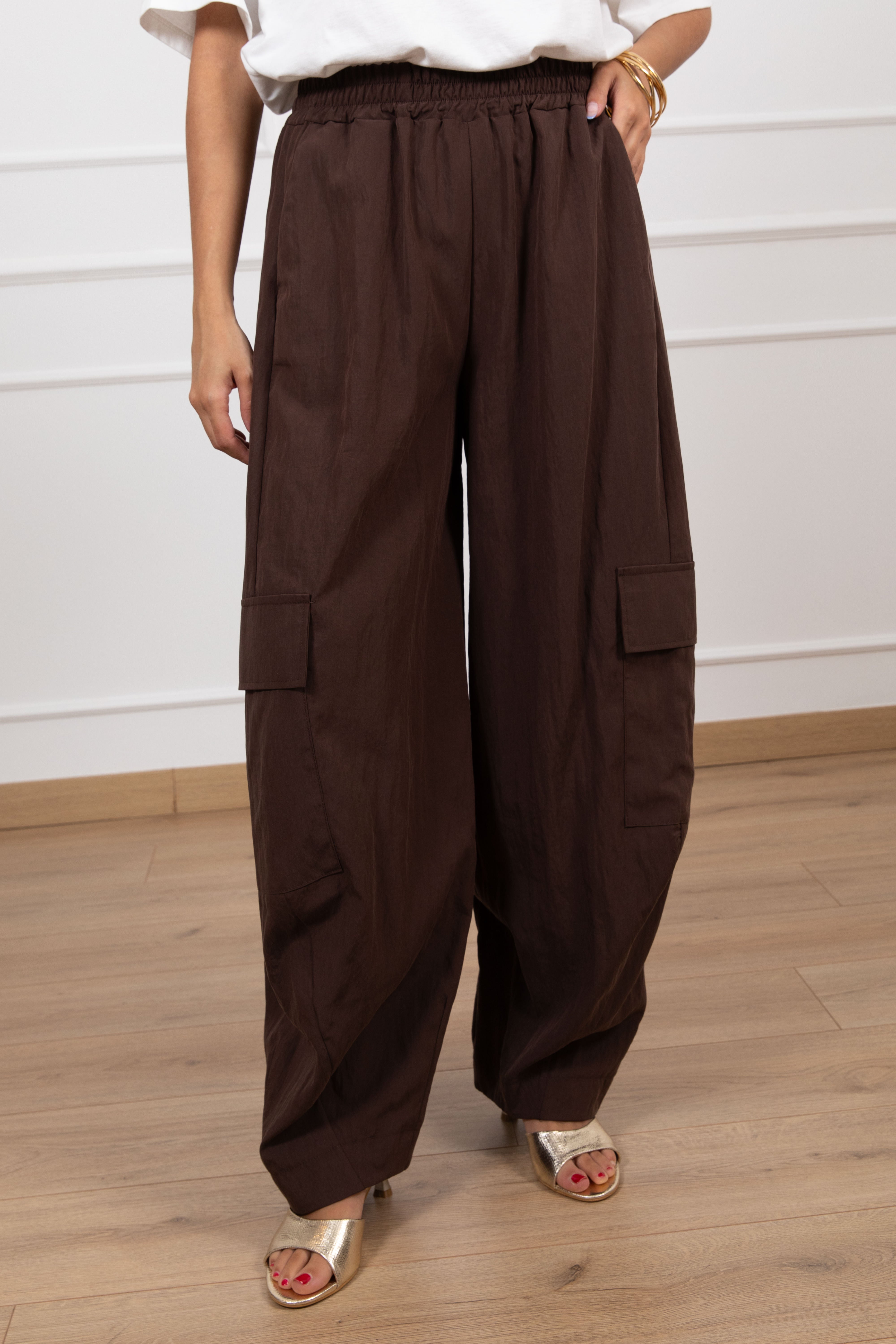 Coordinato gilet con alamaro e pantalone cargo Susy Mix