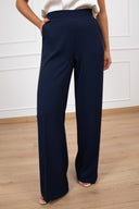 Tailleur tessuto fluido giacca con fiocco e pantalone con elastico Susy Mix