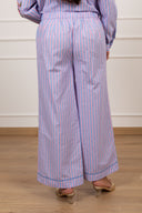 Pantalone bacchettato con ricamo floreale di perline Dixie