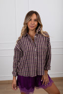 Camicia check variante viola Haveone
