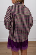 Camicia check variante viola Haveone