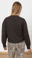 Cardigan con bottoni gioiello variante army ViCOLO