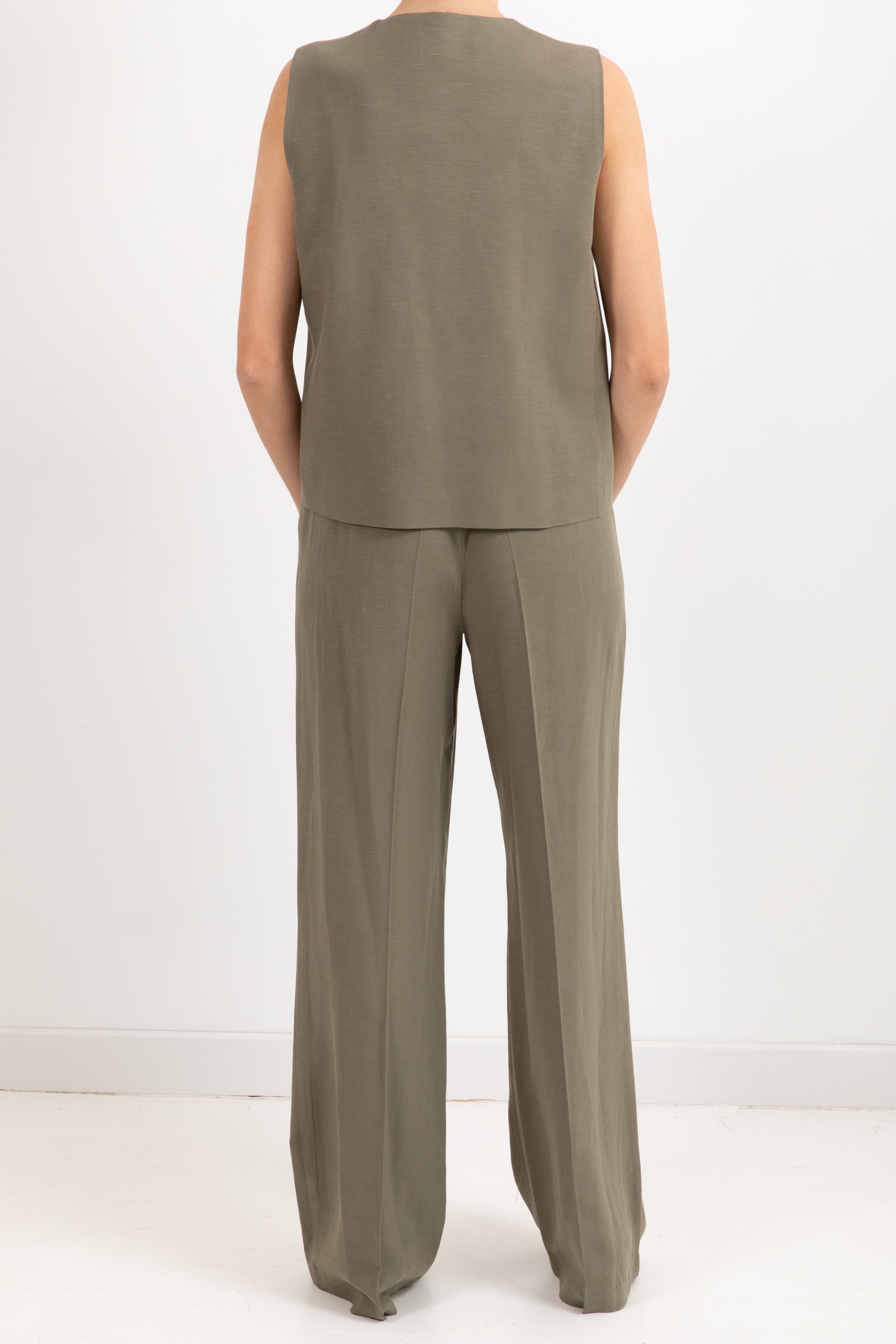 Coordinato gilet con fiocchi e pantalone palazzo Dixie