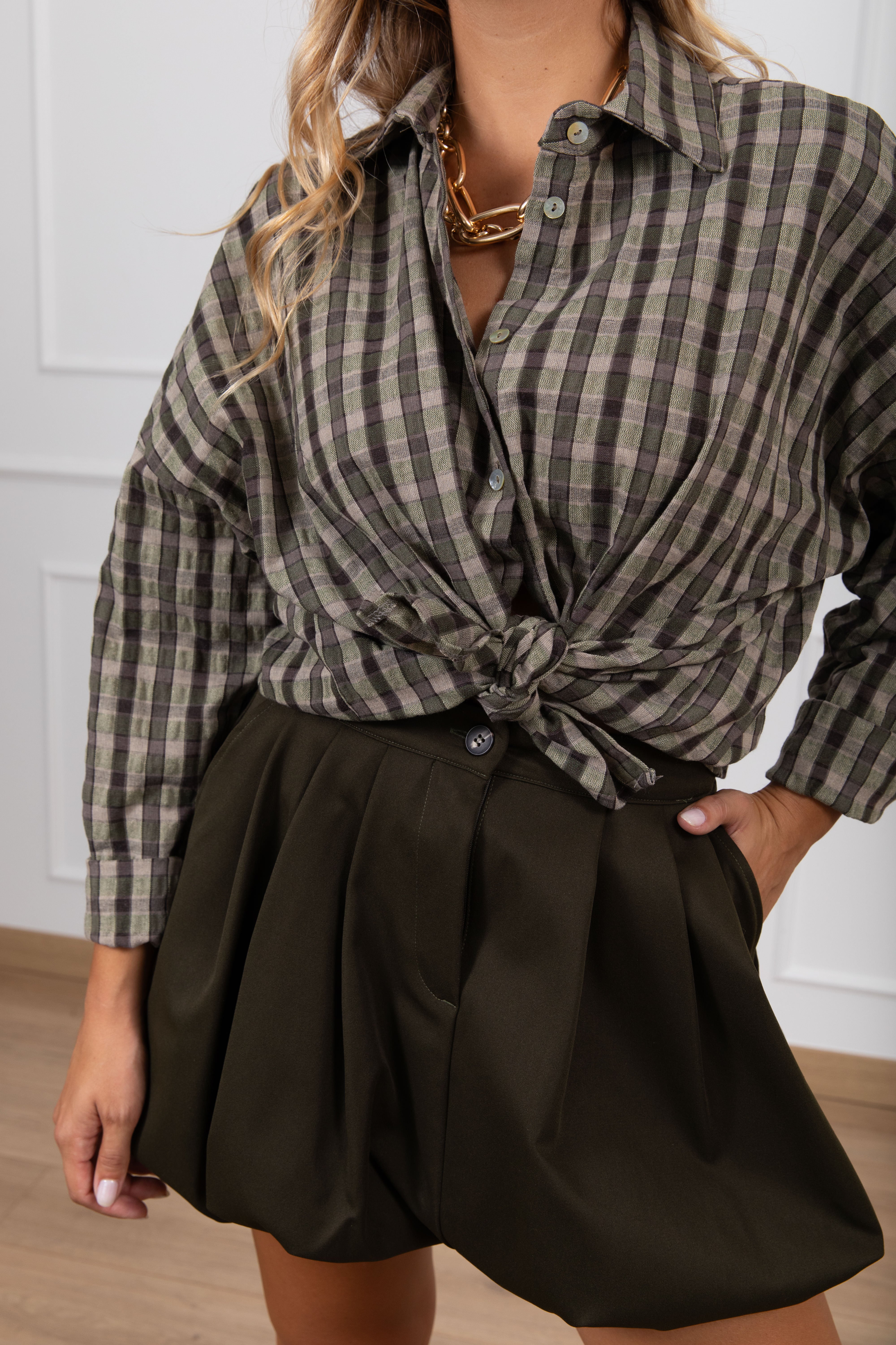 Camicia check variante militare Haveone