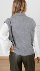Gilet a polo variante grigio ViCOLO