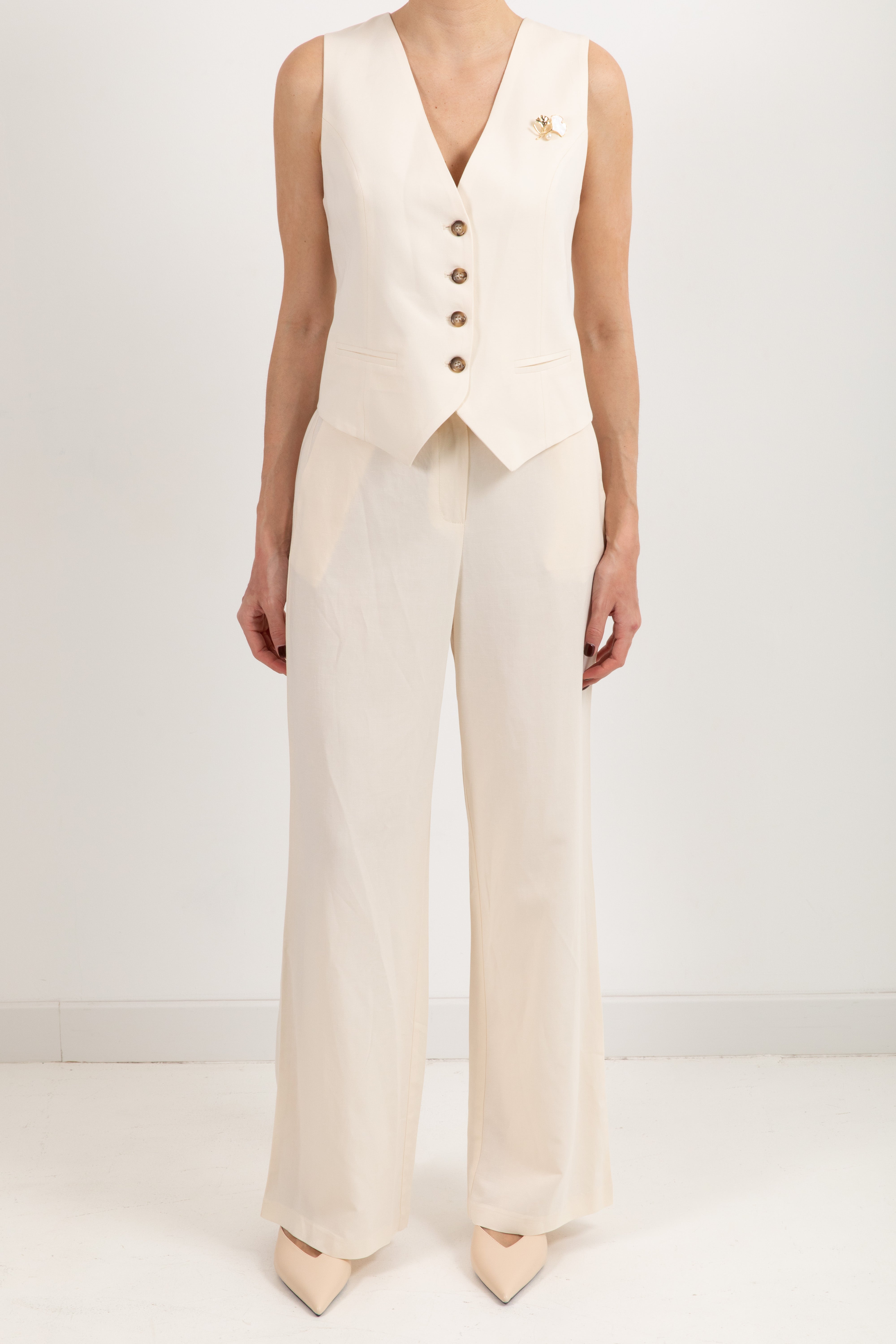 Coordinato gilet e pantalone in viscosa Susy Mix