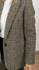 Giacca mono-bottone check militare Susy Mix