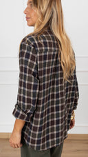 Camicia check flanella moro Susy Mix
