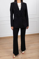 Tailleur smoking giacca 6 bottoni e pantalone a zampetta Susy Mix