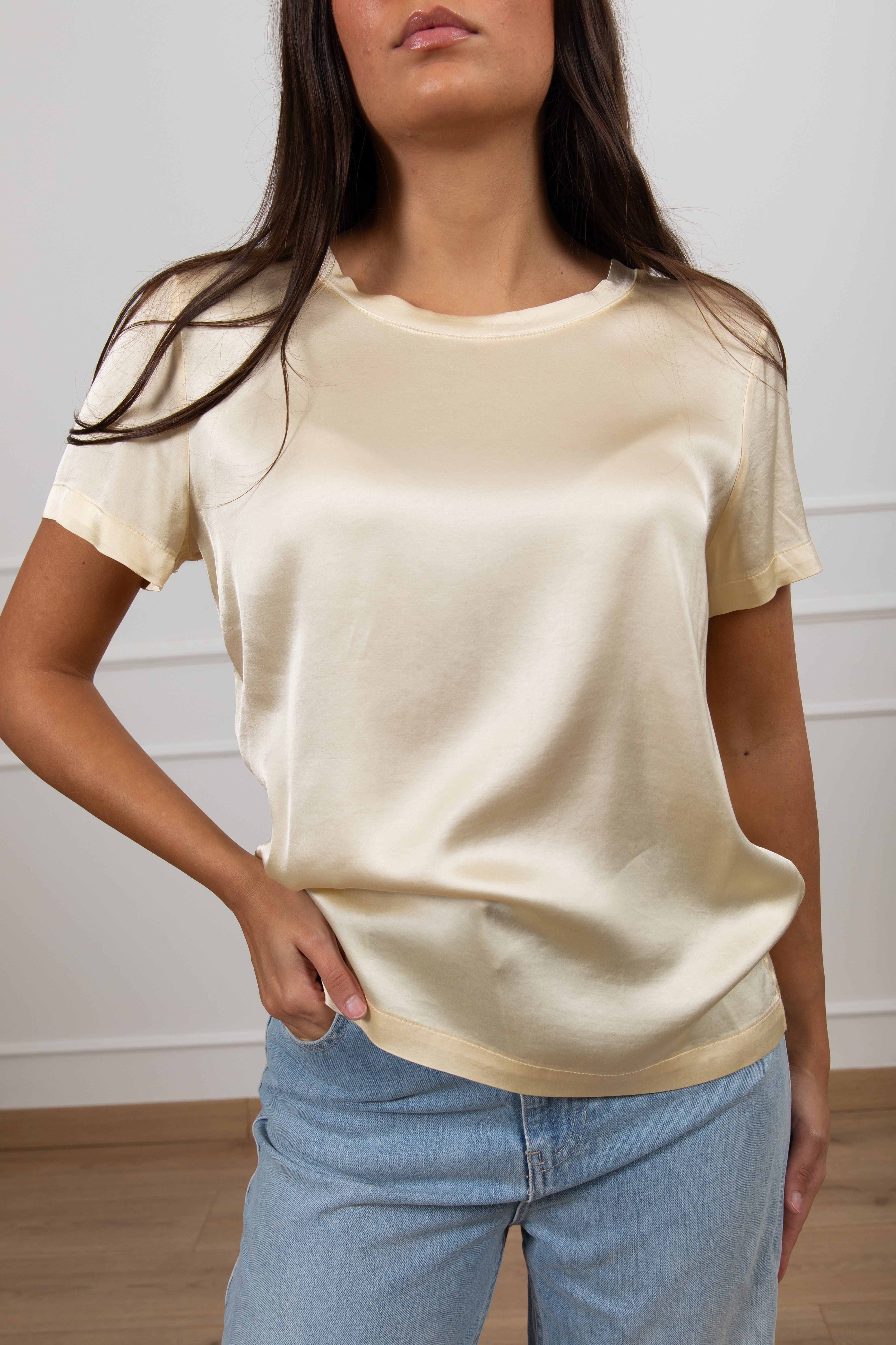 Blusa manica corta in viscosa ViCOLO