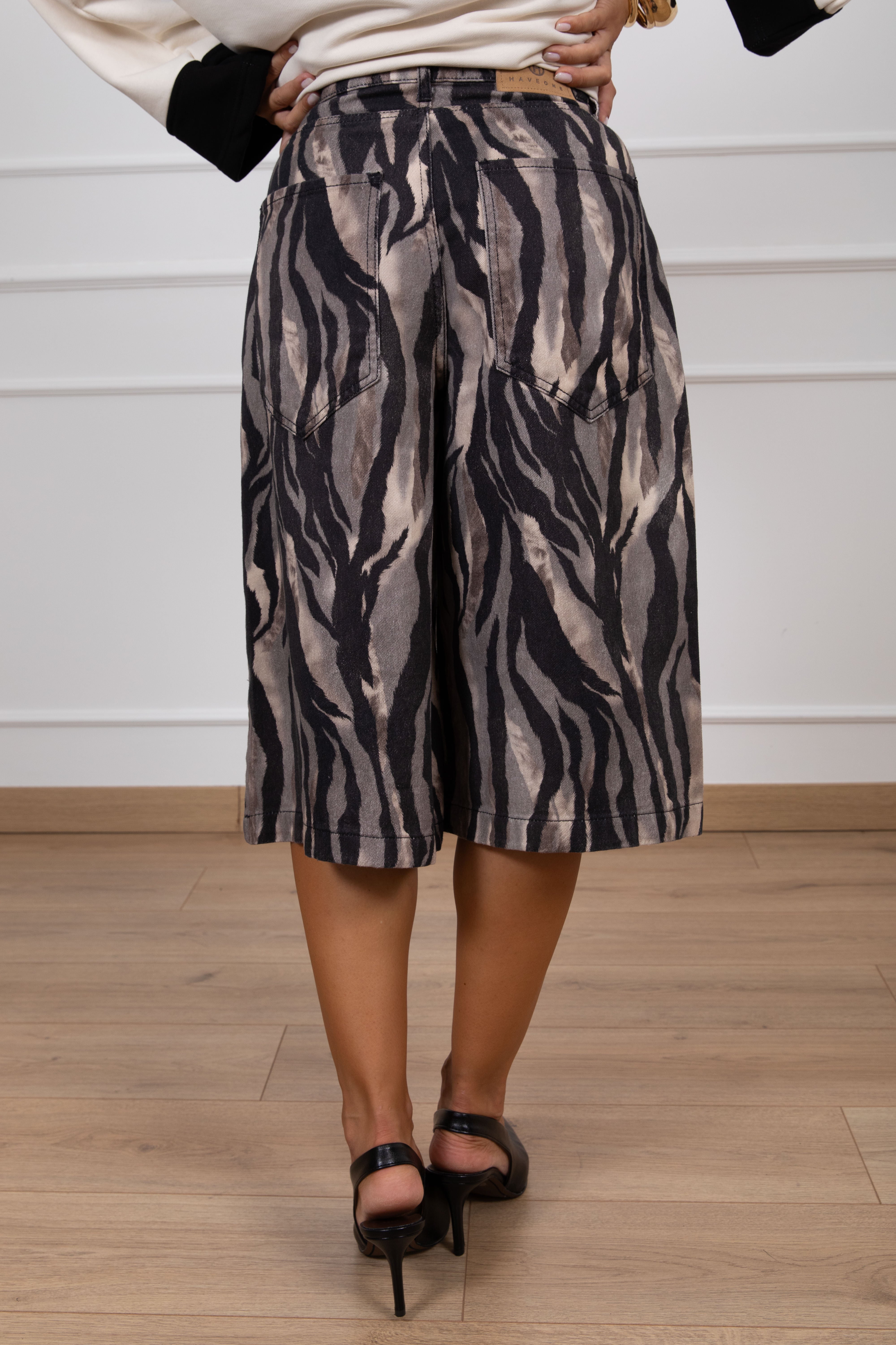 Bermudone jeans zebrato Haveone