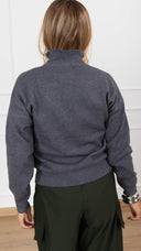 Polo in maglia con mezza zip variante grigio Susy Mix